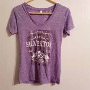 Used Large Violet Salt Creek Vneck Tshirt